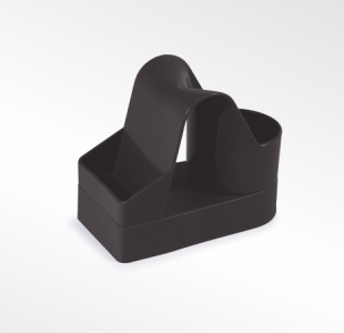 imagem do produto porta detergente e esponja (branco e preto)