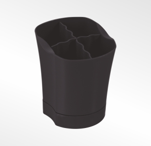 imagem do produto escorredor de talheres (branco e preto)