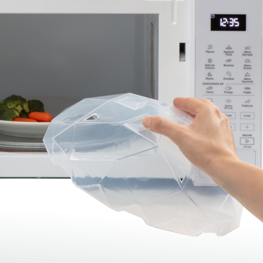 tampa para micro-ondas diamant - natural