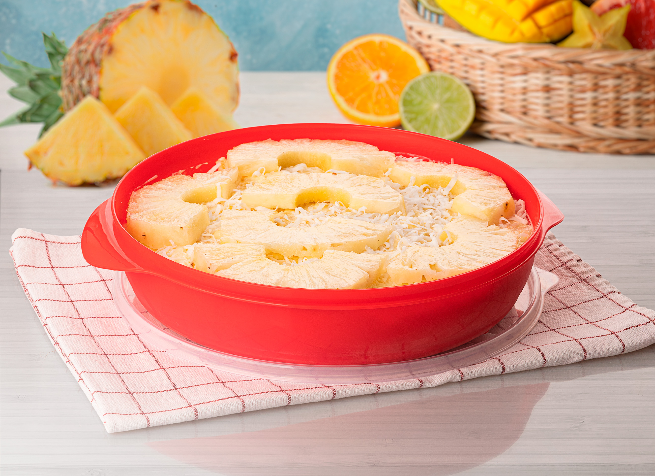 organizador multiúso redondo 2,5 L com pega anatômica