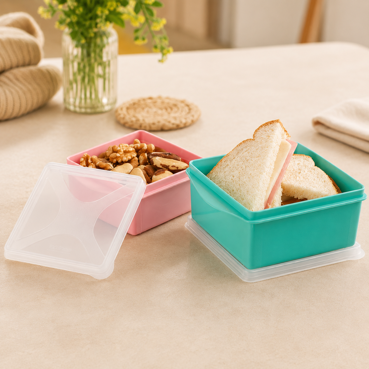 organizador multiúso quadrado baixo 620 ml