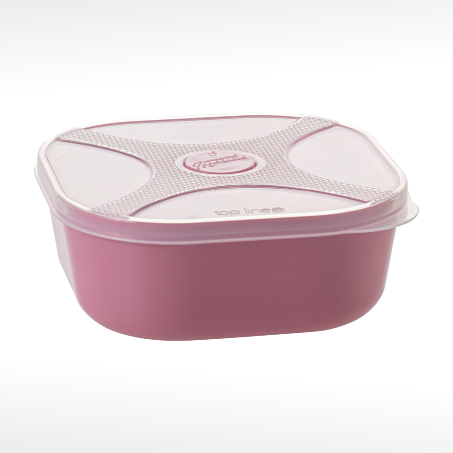 organizador multiúso quadrado 1,4 L com válvula de micro-ondas para alívio de calor